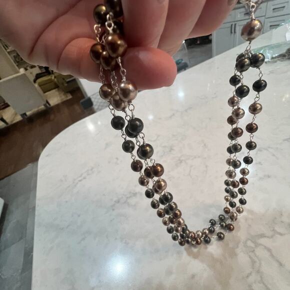 Pearl double strand/choker necklace (2 necklaces in one) - Picture 7 of 16